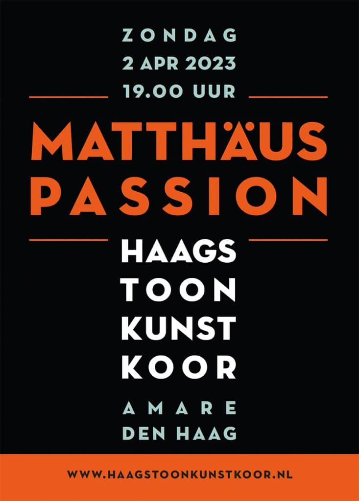 Flyer concert Part-Vasks van het haags toonkunstkoor